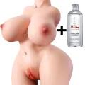 Sex doll torso, breasts, and buttocks feature bouncing and swaying effects; realistic, voluptuous, firm, and full built-in vagina and anus; sex doll with a built-in skeleton