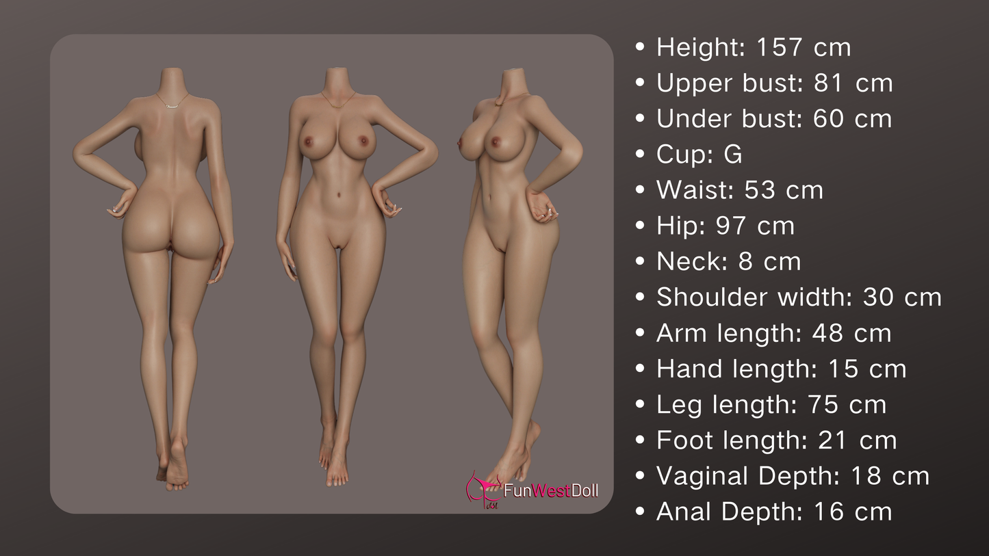 157cm/5ft2 G-cup Silicone Sex Doll – Lily (US IN STOCK)
