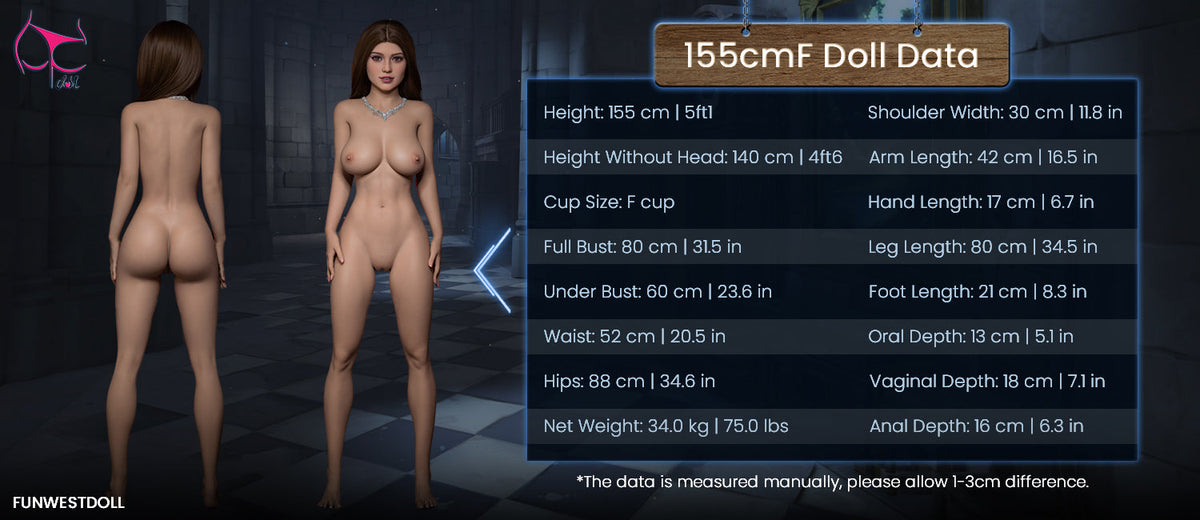 155cm/5ft1 F-cup TPE Sex Doll – Rose