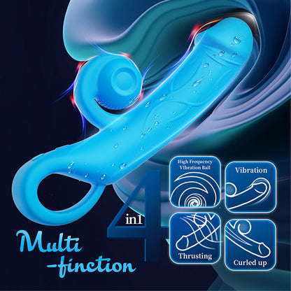 10‑Speed Snail-Shaped Vibrating Silicone Massager