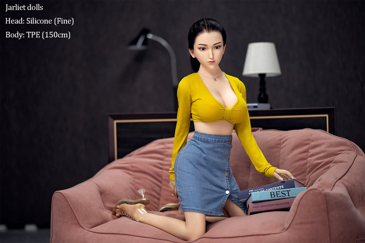 150cm/4ft9 D-cup Silicone Head TPE Body Sex Doll – Riona