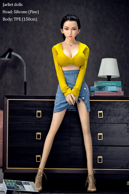 150cm/4ft9 D-cup Silicone Head TPE Body Sex Doll – Riona