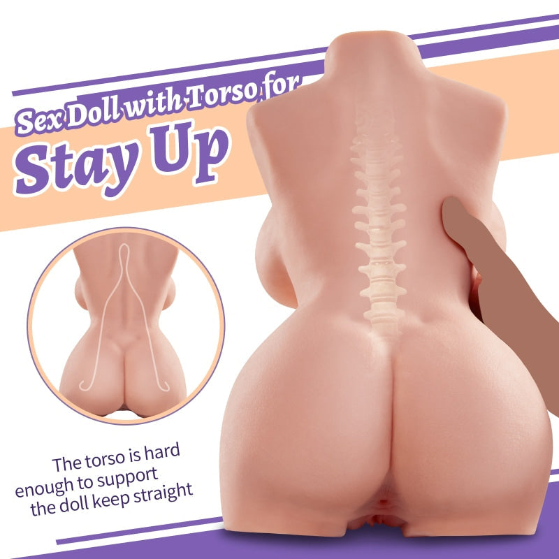 Indie Lifelike Butt 10.7 LBS Torso Sex Doll Male Masturbator