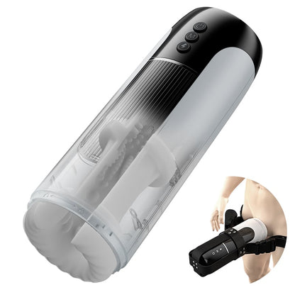 Saith - Free Masturbator 7-Mode Telescoping Vibration with 42°C Heating for Intense Solo Sessions