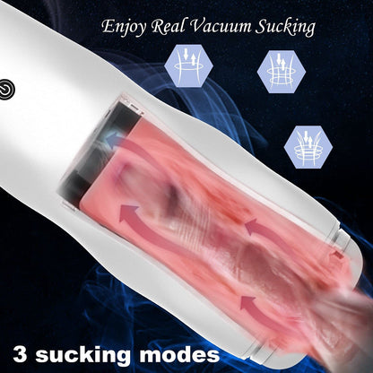 Electric Masturbation Cup Pocket Pussy with Powerful 3 Vacuum Suction 10 Vibration