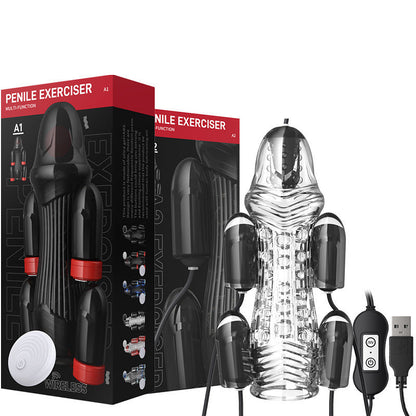 Penis Exerciser Remote Conntrol Glans Vibrator Bullet Glans Vibrator For Men Penis Glans Trainer For Delay Ejaculation Sexy Toys