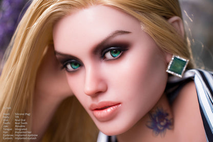 153cm/5ft S-cup Silicone Head TPE Body Sex Doll – Tressa