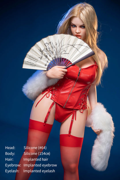 154cm/5ft1 F-cup Silicone Sex Doll – Hunni