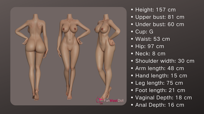 157cm/5ft2 G-cup Silicone Sex Doll – Assos