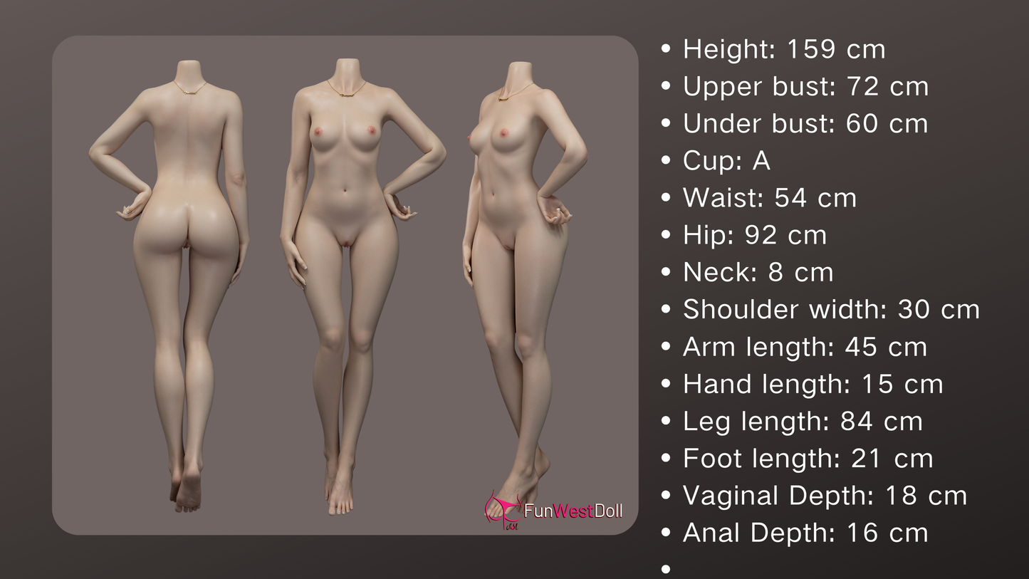 159cm/5ft2 A-cup Silicone Sex Doll – Amy