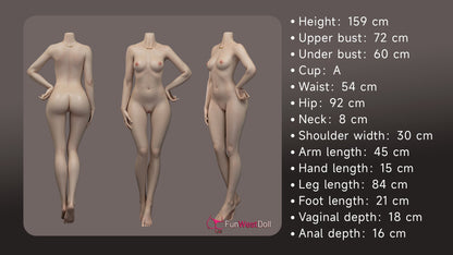 159cm/5ft2 A-cup Silicone Sex Doll – Bella