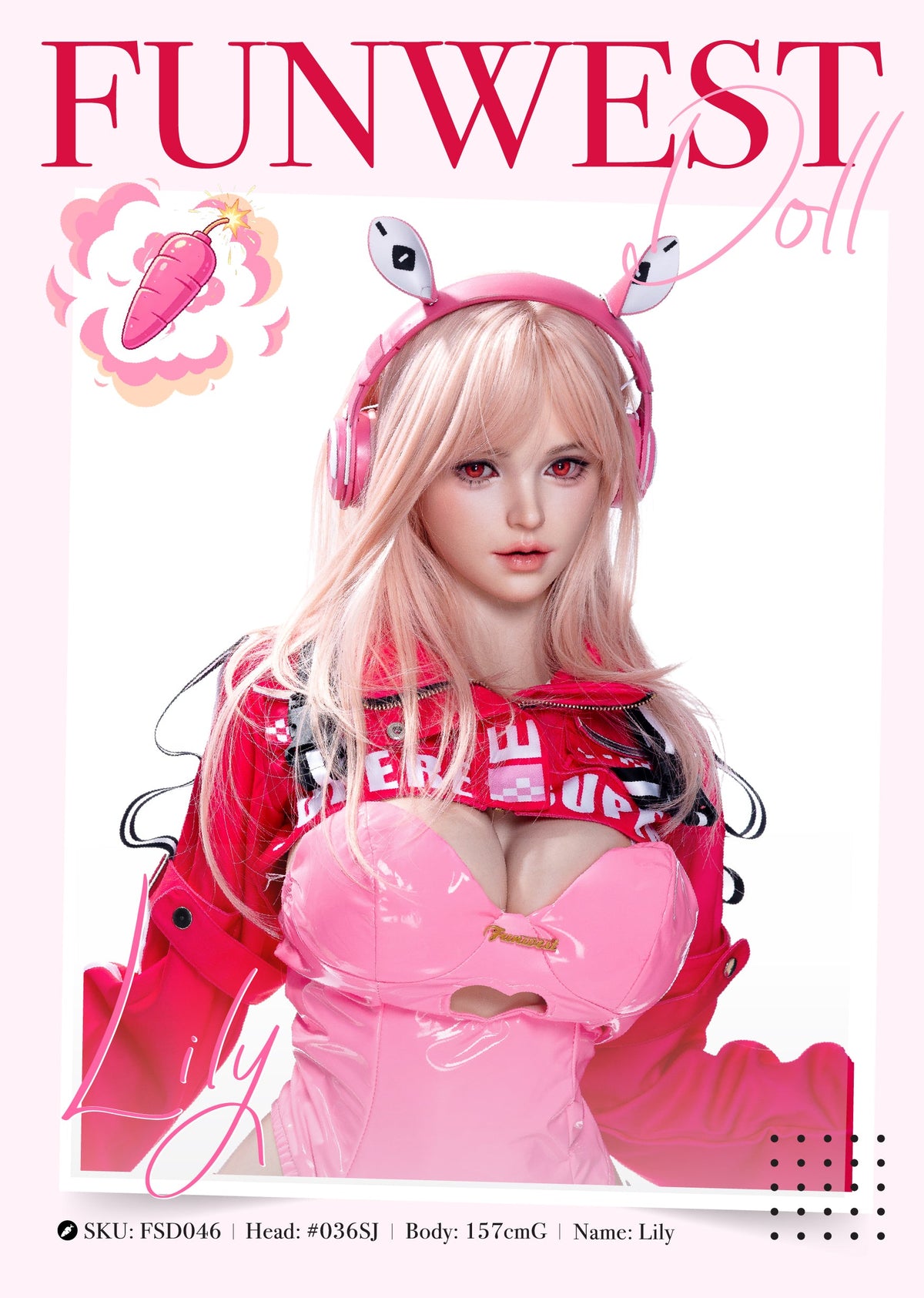 157cm/5ft2 G-cup Silicone Sex Doll – Lily