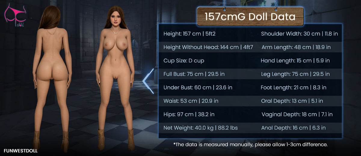 157cm/5ft2 G-cup TPE Sex Doll – Rose